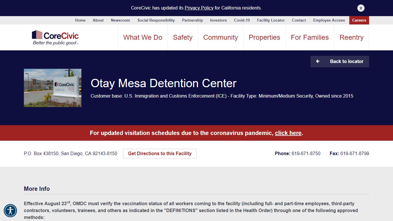 Otay Mesa Detention Center - CoreCivic